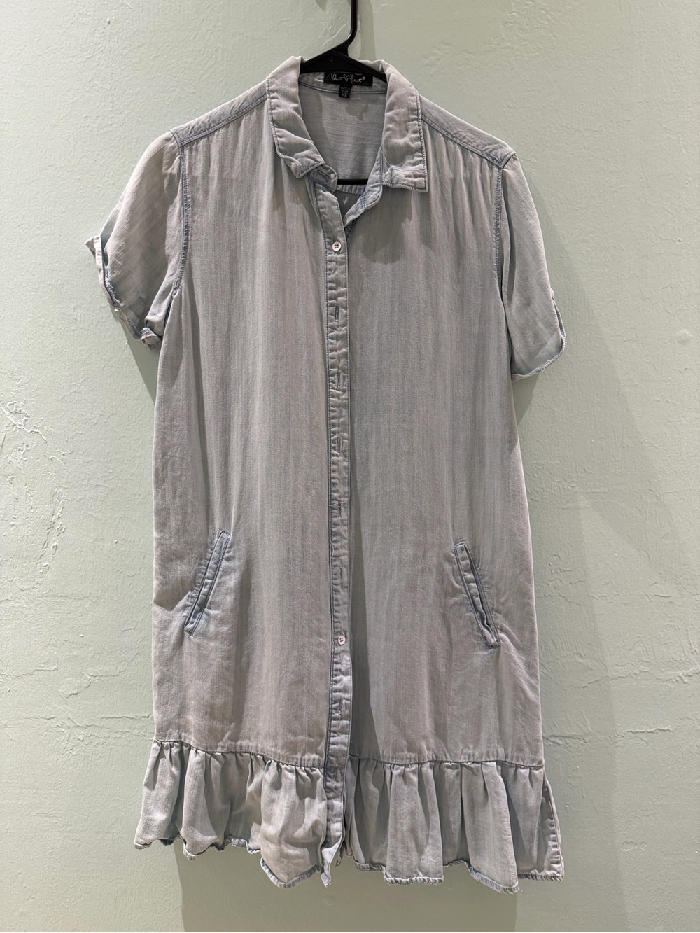 Lovers + Friends Light Wash Denim Shirt Dress